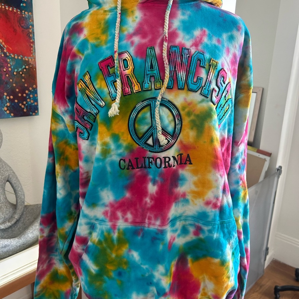 Colorful Tie-Dye San Francisco Hoodie